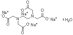 结构式 CAS# 194491-31-1, N,N'-1,2-乙烷二基双[N-(羧甲基)-甘氨酸]四钠盐水合物