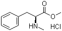 structure of CAS# 19460-86-7, N-Methyl-L-phenylalanine methyl ester hydrochloride