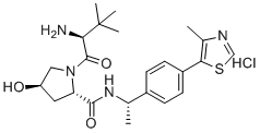 结构式 CAS# 1948273-03-7, (4R)-3-甲基-L-缬氨酰-4-羟基-N-[(1S)-1-[4-(4-甲基-5-噻唑基)苯基]乙基]-L-脯氨酰胺盐酸盐(1:1)