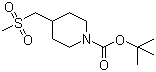 结构式 CAS# 194872-09-8, 1-叔丁氧羰基-4-[(甲磺酰基)甲基]哌啶
