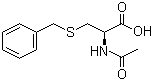 structure of CAS# 19542-77-9, S-Benzyl-N-acetyl-L-cysteine;Benzylmercapturic acid; N-Acetyl-S-(phenylmethyl)-L-cysteine; N-Acetyl-S-benzyl-L-cysteine; N-Acetyl-S-benzylcysteine