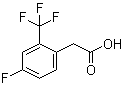 structure of CAS# 195447-80-4, 4-Fluoro-2-trifluoromethylphenylacetic acid;(2-Trifluoromethyl-4-fluorophenyl)acetic acid; 2-(4-Fluoro-2-(trifluoromethyl)phenyl)acetic acid