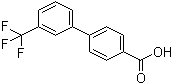结构式 CAS# 195457-70-6, 3'-(三氟甲基)联苯-4-羧酸