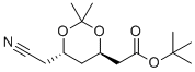 structure of CAS# 196085-84-4, Atorvastatin Acetonide t-Butyl Ester Side Chain (4R,6S)-Isomer;tert-Butyl 2-((4R,6S)-6-(cyanomethyl)-2,2-dimethyl-1,3-dioxan-4-yl)acetate