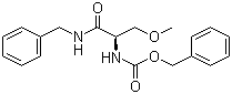 structure of CAS# 196601-68-0, N-[(1R)-1-(Methoxymethyl)-2-oxo-2-[(phenylmethyl)amino]ethyl]carbamic acid phenylmethyl ester;(R)-[1-(Methoxymethyl)-2-oxo-2-[(phenylmethyl)amino]ethyl]-carbamic acid phenylmethyl ester