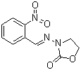 结构式 CAS# 19687-73-1, 3-[[(2-硝基苯基)亚甲基]氨基]-2-恶唑烷酮