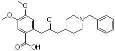 structure of CAS# 197010-25-6, 4,5-Dimethoxy-2-[2-oxo-3-[1-(phenylmethyl)-4-piperidinyl]propyl]benzoic acid