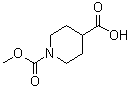 结构式 CAS# 197585-42-5, 1-(甲氧羰基)哌啶-4-羧酸