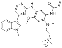 structure of CAS# 1975982-94-5, Osimertinib Impurity M;2-[5-methoxy-N-methyl-4-[[4-(1-methylindol-3-yl)pyrimidin-2-yl]amino]-2-(prop-2-enoylamino)anilino]-N,N-dimethylethanamine oxide