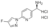 结构式 CAS# 1980023-97-9, (S)-1-(6-(4-氟-1H-吡唑-1-基)吡啶-3-基)乙胺二盐酸盐