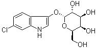 结构式 CAS# 198402-61-8, 6-氯-1H-吲哚-3-基 alpha-D-吡喃半乳糖苷