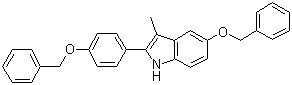 结构式 CAS# 198479-63-9, 3-甲基-5-苄氧基-2-(4-苄氧基苯基)-1H-吲哚