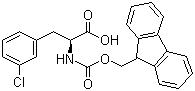 结构式 CAS# 198560-44-0, N-芴甲氧羰基-L-3-氯苯丙氨酸