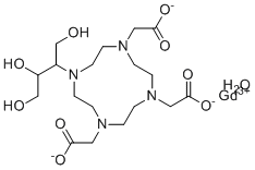 structure of CAS# 198637-52-4, Gadobutrol Monohydrate;2-[4,10-bis(carboxylatomethyl)-7-(1,3,4-trihydroxybutan-2-yl)-1,4,7,10-tetrazacyclododec-1-yl]acetate;gadolinium(3+) hydrate