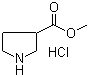 structure of CAS# 198959-37-4, Methyl 3-pyrrolidinecarboxylate hydrochloride;Methyl beta-DL-prolinate hydrochloride