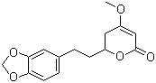 结构式 CAS# 19902-91-1, 二氢麻醉椒苦素; 二氢麻醉椒苫素; 6-[2-(1,3-苯并二氧戊环-5-基)乙基]-4-甲氧基-5,6-二氢-2H-吡喃-2-酮