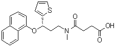 结构式 CAS# 199191-66-7, 4-[甲基[(3S)-3-(1-萘基氧基)-3-(2-噻吩基)丙基]氨基]-4-氧代丁酸