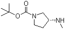 structure of CAS# 199336-83-9, tert-Butyl (3R)-3-(methylamino)pyrrolidine-1-carboxylate;(R)-3-(Methylamino)pyrrolidine-1-carboxylic acid tert-butyl ester