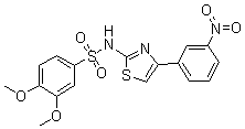 3,4-Dimethoxy-N-[4-(3-nitrophenyl)-2-thiazolyl]benzenesulfonamide molecular structure (CAS 199666-03-0)