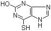 2-Hydroxy-6-mercaptopurine molecular structure (CAS 2002-59-7)