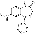 硝甲西泮分子结构 (CAS 2011-67-8)