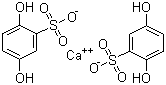 结构式 CAS# 20123-80-2, 2,5-二羟基苯磺酸钙; 羟苯磺酸钙