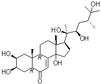 structure of CAS# 20137-14-8, Makisteron A;Makisterone A; (2beta,3beta,5beta,22R,24R)-2,3,14,20,22,25-Hexahydroxy-ergost-7-en-6-one