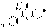 structure of CAS# 201594-84-5, (S)-2-[(4-Chlorophenyl)(4-piperidinyloxy)methyl]pyridine;2-[(S)-(4-chlorophenyl)-piperidin-4-yloxymethyl]pyridine
