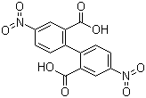 结构式 CAS# 20246-81-5, 4,4'-二硝基-1,1'-联苯-2,2'-二羧酸