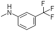 结构式 CAS# 2026-70-2, N-甲基-3-(三氟甲基)苯胺
