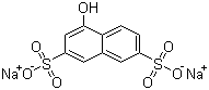 structure of CAS# 20349-39-7, 1-Naphthol-3,6-disulfonic acid disodium salt;4-Hydroxynaphthalene-2,7-disulphonic acid disodium salt