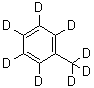 结构式 CAS# 2037-26-5, 甲苯-d<sub>8</sub>