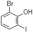 结构式 CAS# 2040-86-0, 2-溴-6-碘苯酚