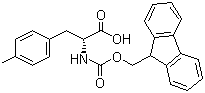 结构式 CAS# 204260-38-8, Fmoc-D-4-甲基苯丙氨酸; N-(9-芴甲氧羰酰基)-D-4-甲基苯丙氨酸