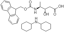 structure of CAS# 204316-31-4, Fmoc-(3S,4S)-4-amino-3-hydroxypentanoic acid dicyclohexylammonium salt;Fmoc-AHPA-OH.DCHA