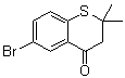 结构式 CAS# 204449-18-3, 6-溴-2,3-二氢-2,2-二甲基-4H-1-苯并噻喃-4-酮