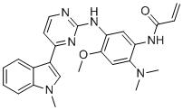 structure of CAS# 2044702-39-6, Osimertinib Impurity G;N-(2-(Dimethylamino)-4-methoxy-5-((4-(1-methyl-1H-indol-3-yl)pyrimidin-2-yl)amino)phenyl)acrylamide