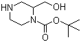 1-N-Boc-2-(hydroxymethyl)piperazine molecular structure (CAS 205434-75-9)