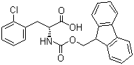 structure of CAS# 205526-22-3, Fmoc-2-chloro-D-phenylalanine;Fmoc-D-Phe(2-Cl)-OH; Fmoc-D-2-Chlorophe; Fluorenylmethoxycarbonyl-D-2-chlorophenylalanine