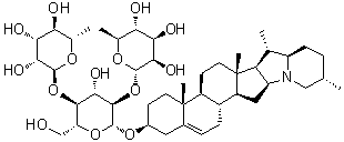 结构式 CAS# 20562-03-2, alpha-查茄碱