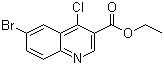 结构式 CAS# 206257-39-8, 6-溴-4-氯-3-喹啉羧酸乙酯