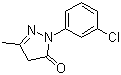 结构式 CAS# 20629-90-7, 1-(3-氯苯基)-3-甲基-5-吡唑啉酮; MCPMP