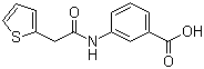 结构式 CAS# 206983-05-3, 3-(2-噻吩-2-基乙酰基氨基)苯甲酸