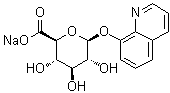 structure of CAS# 207728-71-0, 8-Quinolinyl beta-D-glucopyranosiduronic acid monosodium salt