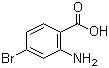 结构式 CAS# 20776-50-5, 2-氨基-4-溴苯甲酸; 4-溴-2-氨基苯甲酸