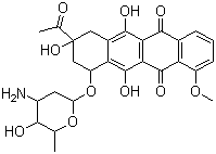 结构式 CAS# 20830-81-3, 柔红霉素; 道诺霉素