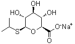 structure of CAS# 208589-93-9, 1-Methylethyl 1-thio-beta-D-glucopyranosiduronic acid monosodium salt