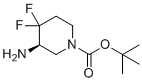 structure of CAS# 2091351-96-9, tert-butyl (3R)-3-amino-4,4-difluoropiperidine-1-carboxylate