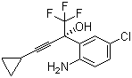 structure of CAS# 209414-27-7, (S)-1-(2-Amino-5-chlorophenyl)-1-(trifluoromethyl)-3-cyclopropyl-2-propyn-1-ol;(S)-5-Chloro-alpha-(cyclopropylethynyl)-2-amino-alpha-(trifluoromethyl)-benzenemethanol