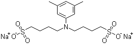 structure of CAS# 209518-16-1, N,N-Bis(4-sulfobutyl)-3,5-dimethylaniline disodium salt ;4,4'-[(3,5-Dimethylphenyl)imino]bis-1-butanesulfonic acid disodium salt; MADB
